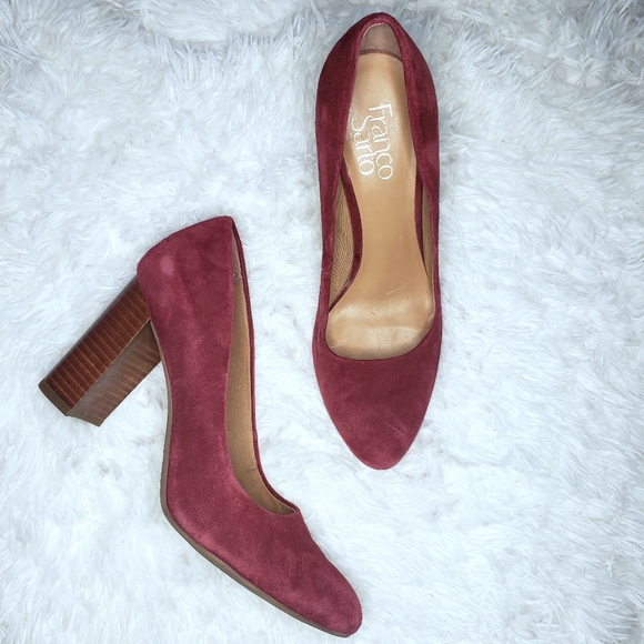 Franco Sarto Shoes - 🌜5/$25🌛Franco Sarto Burgundy Evie Heels 7.5